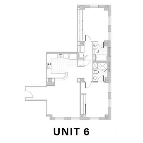 Floor plan for 2 beds, 2 baths, 1072 sqft